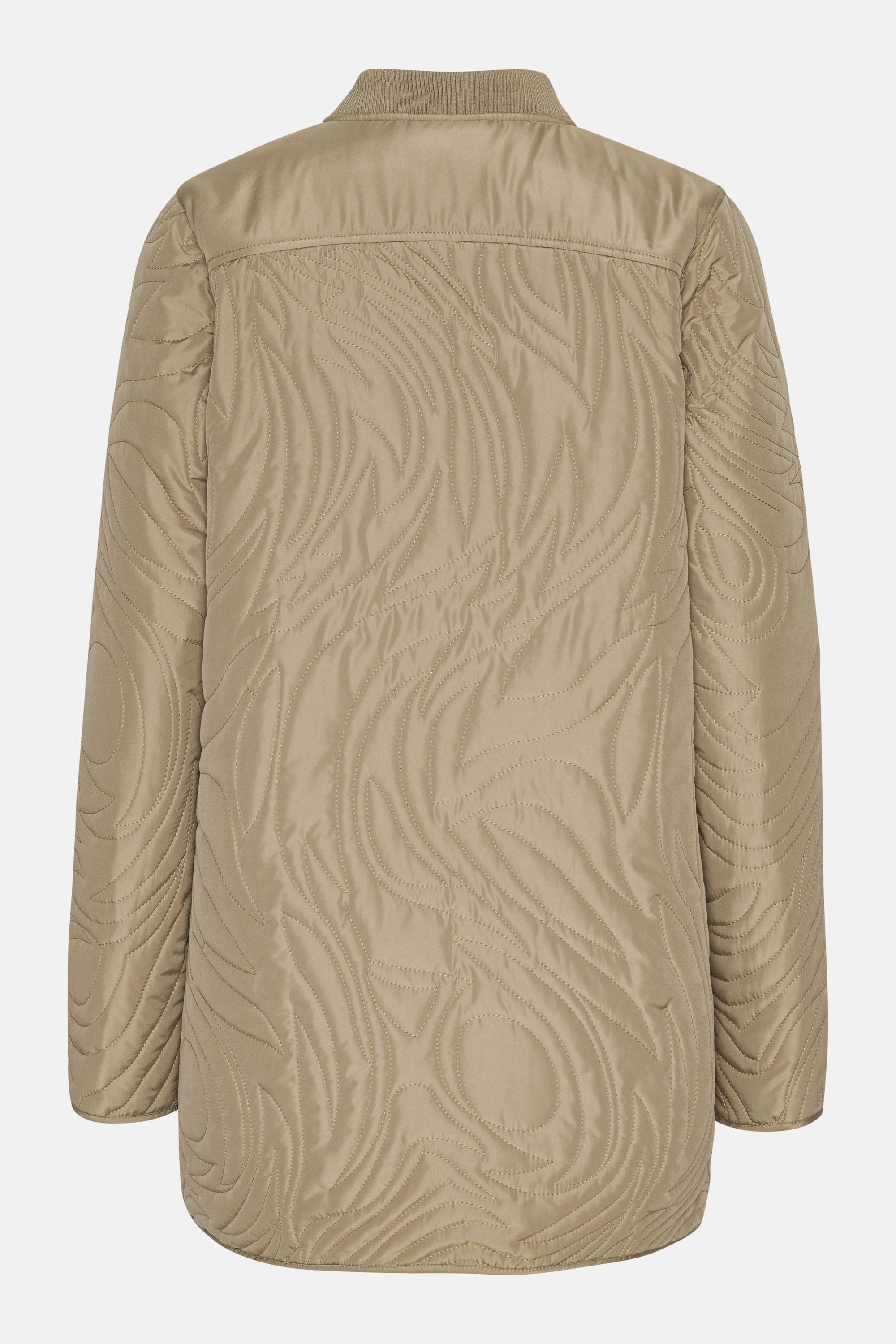 Kort Quiltad Jacka - Greige